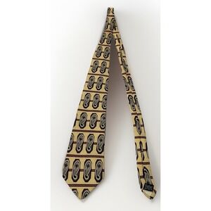 Cowboys Up-Western Theme Silk Tie RoundTree‎ & Yorke 100% Silk Necktie Tie Gold
